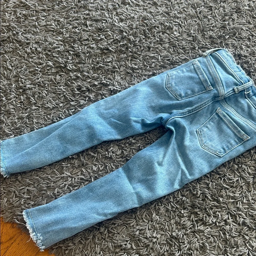 Toddler Old Navy Rockstar Jeggings Adjustable Waist Distressed Blue 3T Jeans